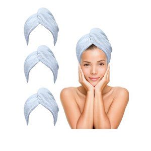 4PCS Rapid Fast Drying Hair Absorbent Microfiber Towel Turban Wrap Soft Shower